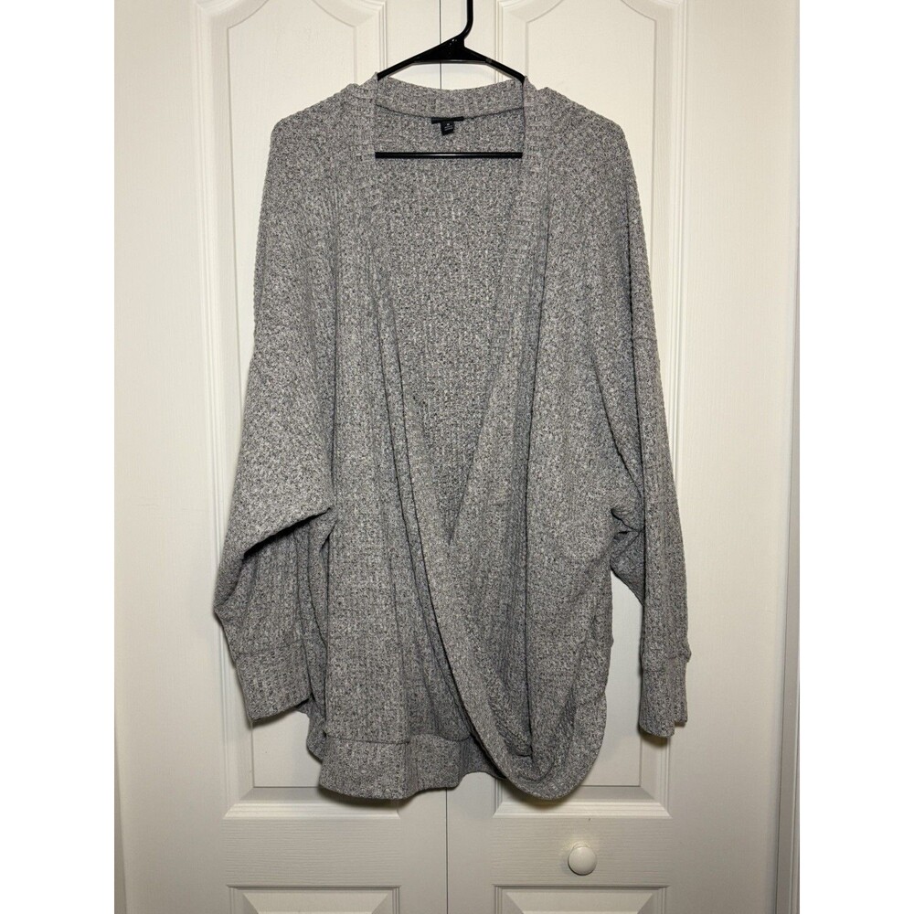 Torrid Women's Plus Size Heather Gray V-Neck Wrap Sweater Size 6 6X